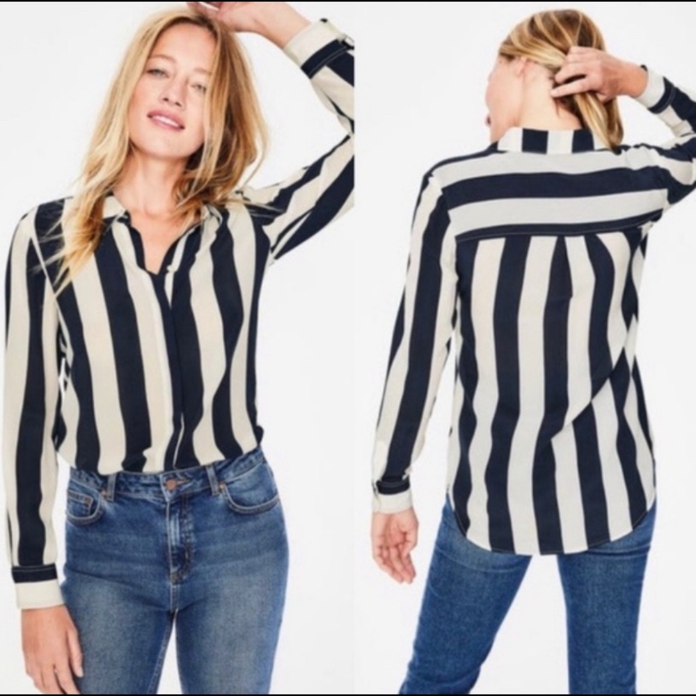 Boden  100% silk Button down top | UK 8 US 4